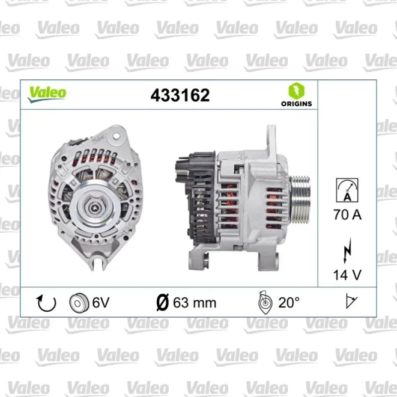 Alternatör VALEO 433162 – Peugeot / Citroen