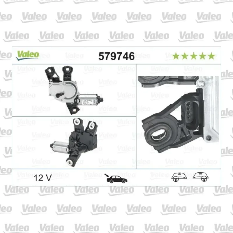Silecek Mekanizma Motoru Arka VALEO 579746 – Volkswagen Golf