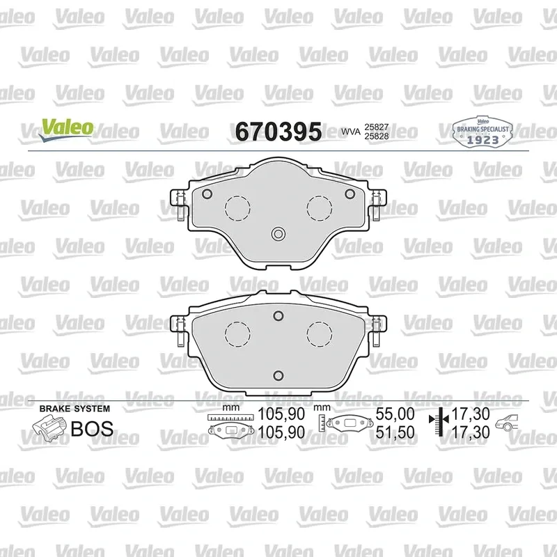 Fren Disk Balata Arka VALEO 670395