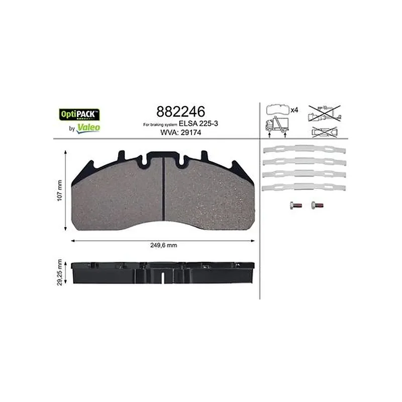 Disk Fren Balata Seti VALEO 882246 – Volvo / Renault Trucks