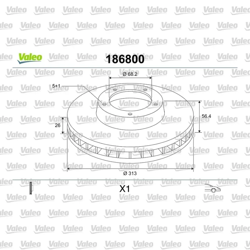 Fren Disk Ayna Ön Sağ ve Sol VALEO 186800 – Volkswagen Transporter