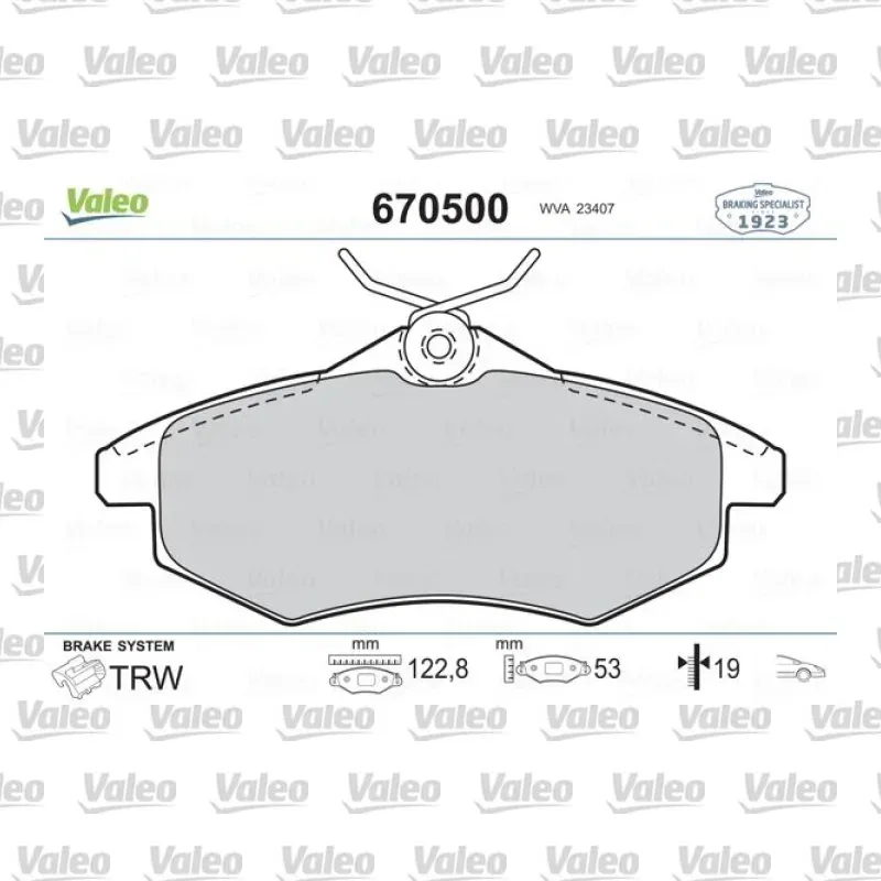 Fren Disk Balata Ön VALEO 670500 – Citroen C3 / C2