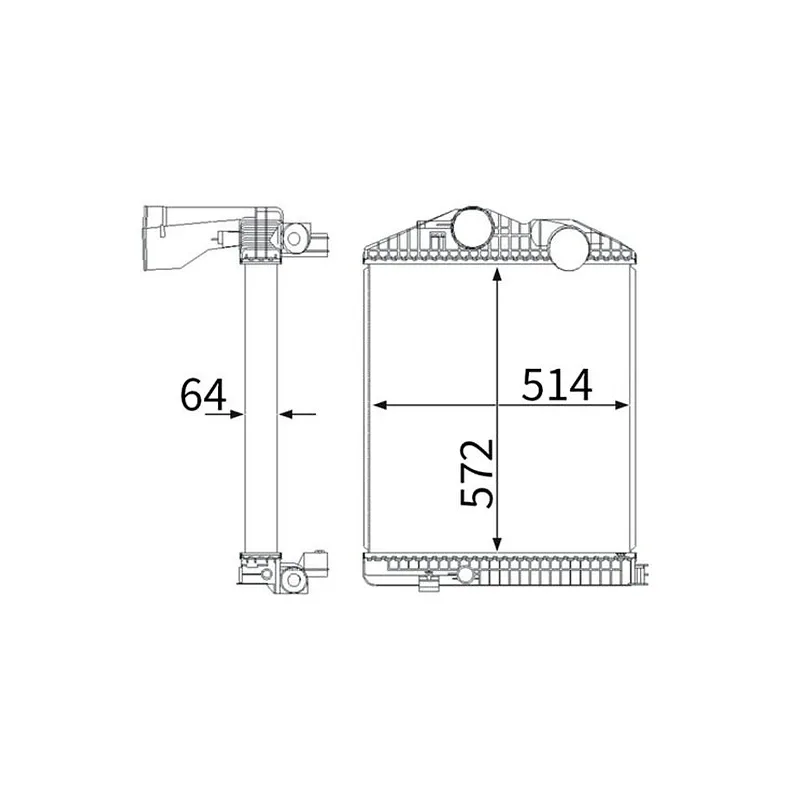 İntercooler Radyatörü MAHLE CI 114 000S – Mercedes-Benz ATEGO 1517 / ATEGO 1518