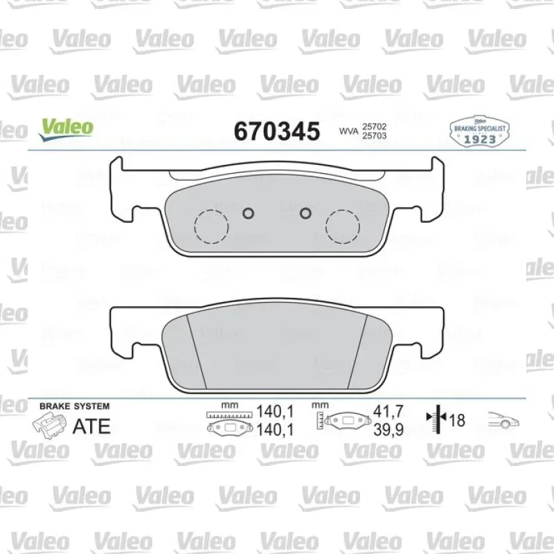 Fren Disk Balata Ön VALEO 670345 – Renault / Dacia