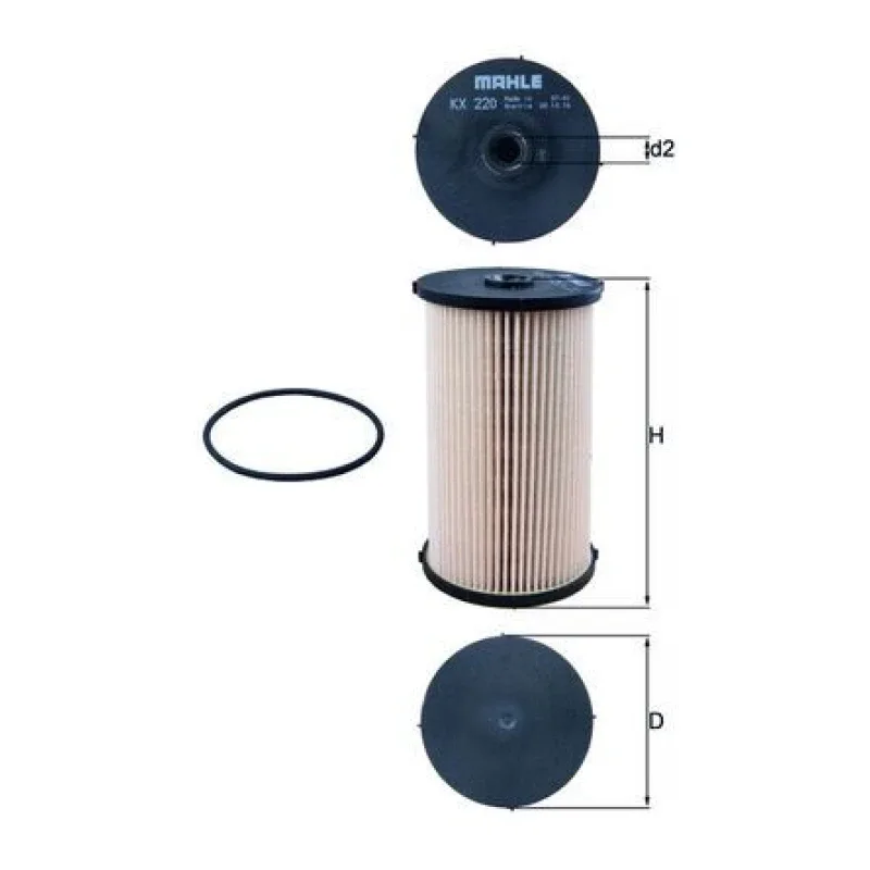 Yakıt Filtresi MAHLE KX 220D – AUDI / SEAT / SKODA