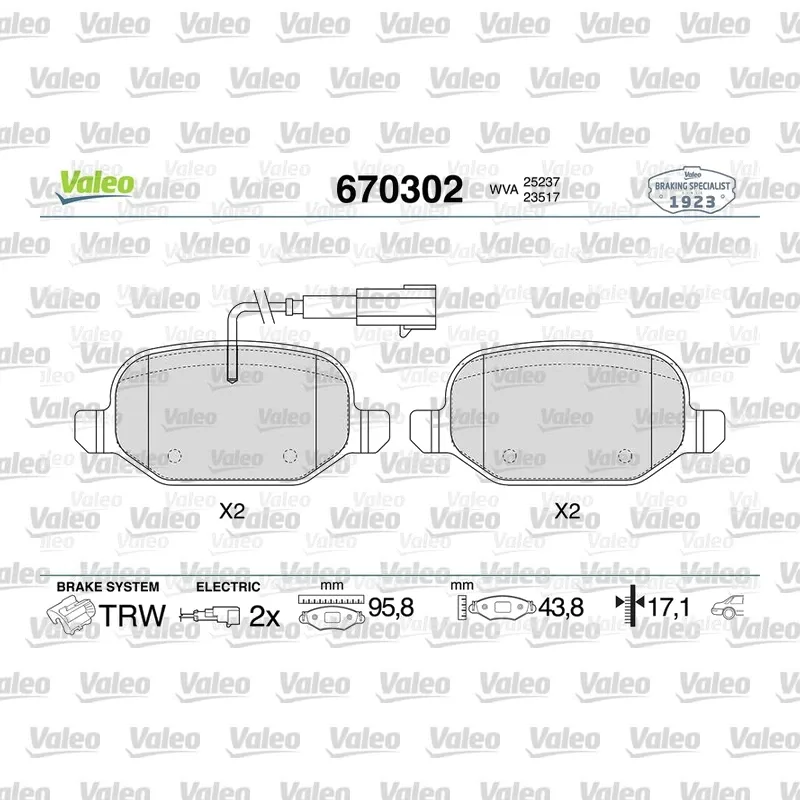 Fren Disk Balata Arka VALEO 670302 – Fiat Palio