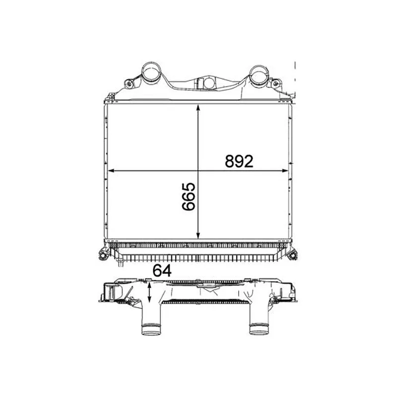 İntercooler Radyatörü MAHLE CI 121 000P – MAN TGA / TGS / TGX
